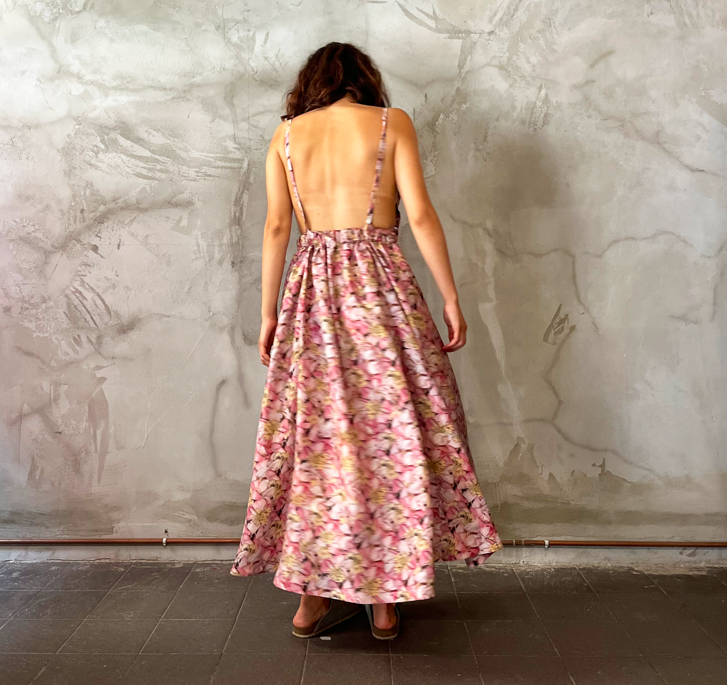 Slip Dress "Collage Rosa"