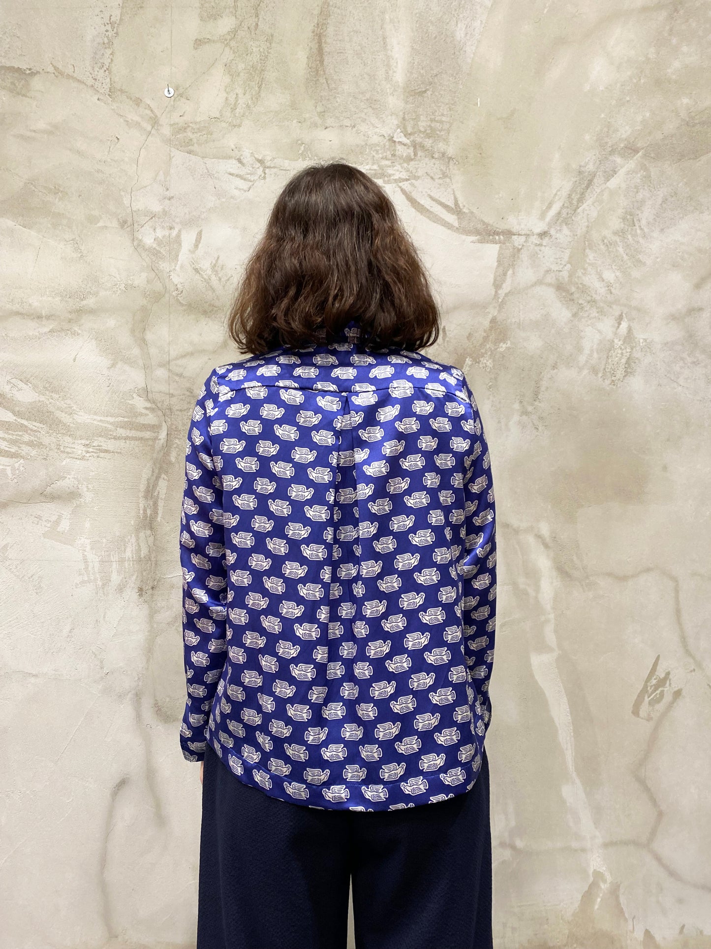 Camicia Sfondo "Colombine Blu"