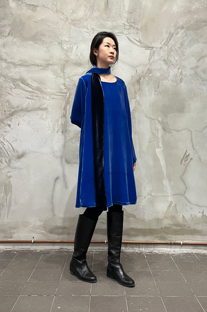 Laurier Dress "Azzurro Notte"