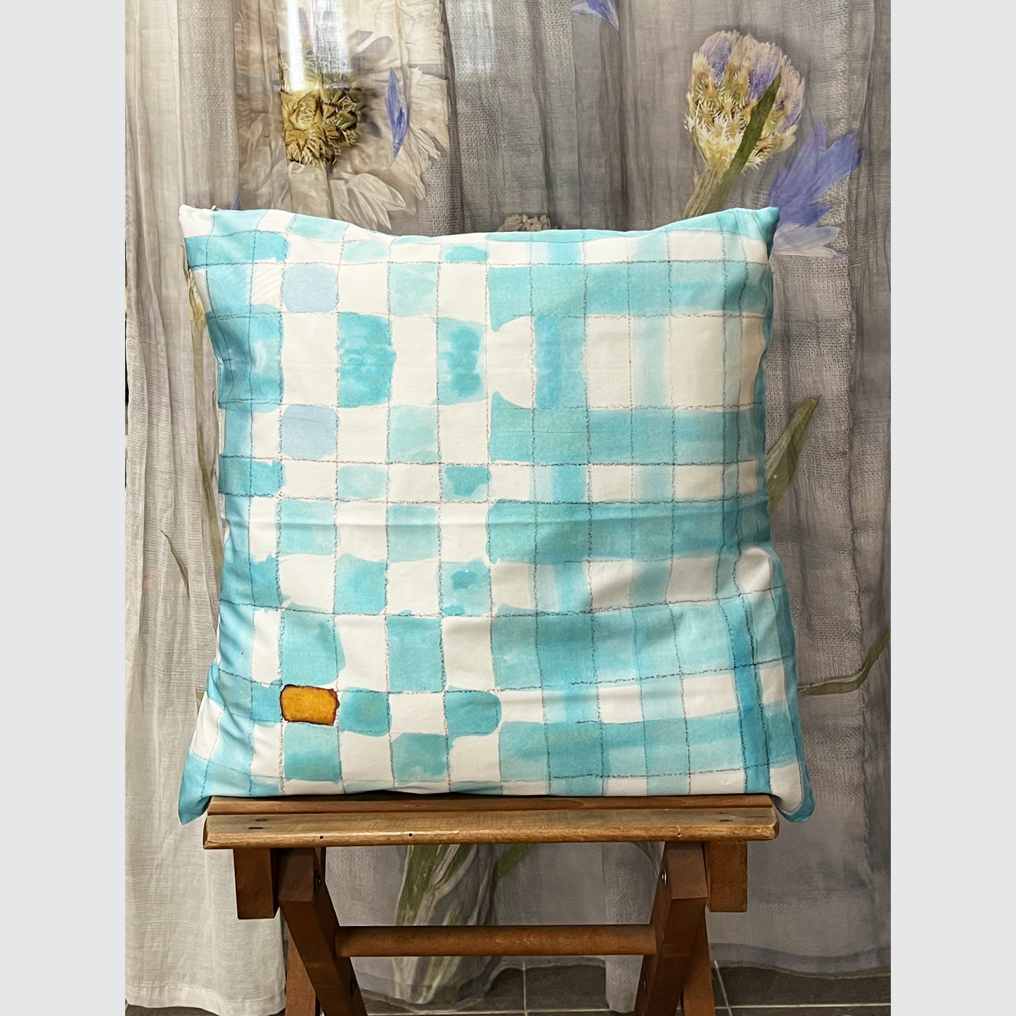 Cushion Cover "Acquerello Azzurrino"