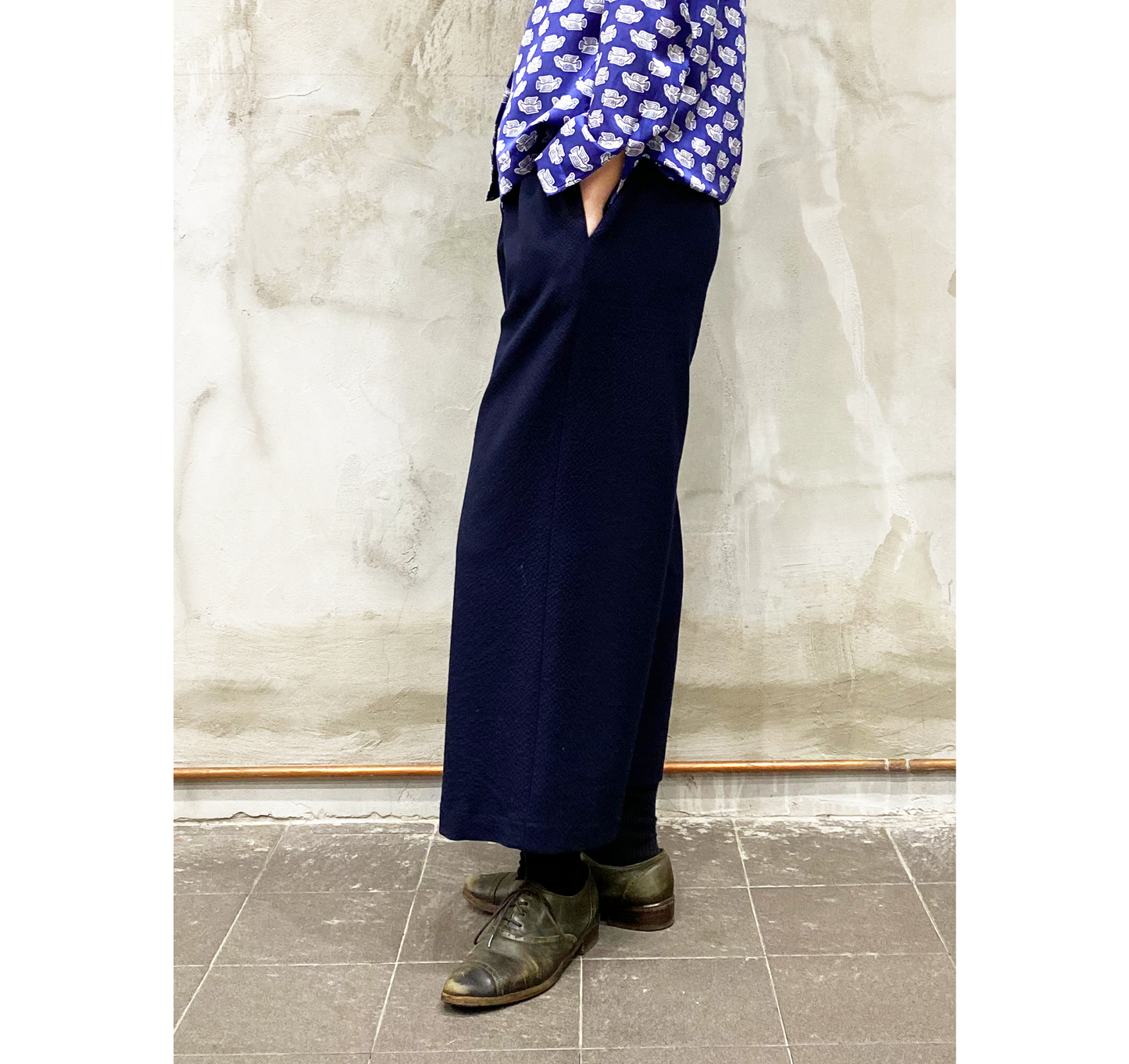 Pantalone Coulisse Blu Navy
