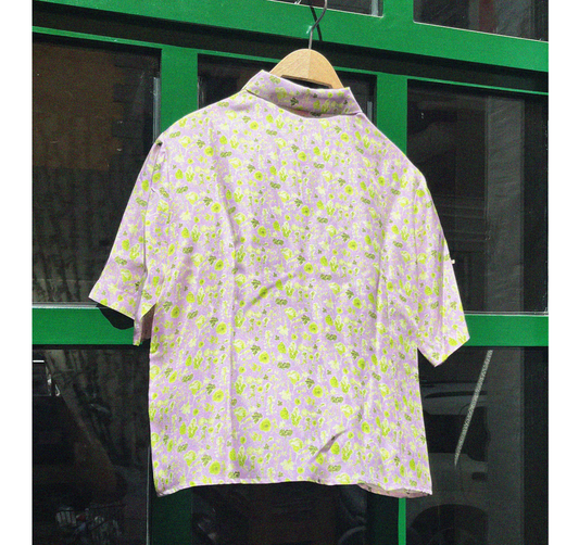 Camicia Ruches "Fiore Bicolor Acido"