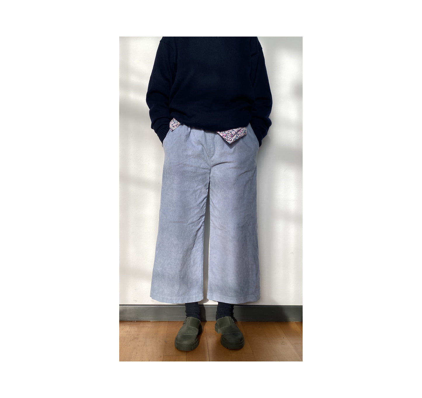 Pantalone Coulisse Azzurro Polvere