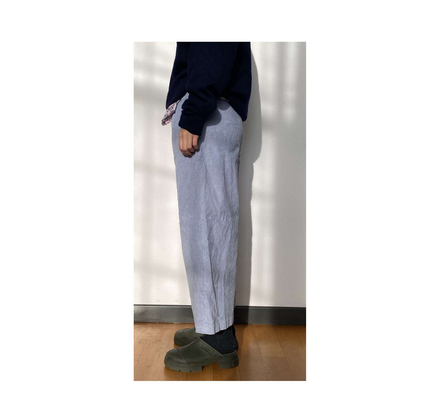 Pantalone Coulisse Azzurro Polvere