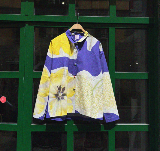 Camicia Sfondo "Collage Indaco"