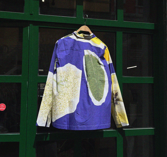 Camicia Sfondo "Collage Indaco"