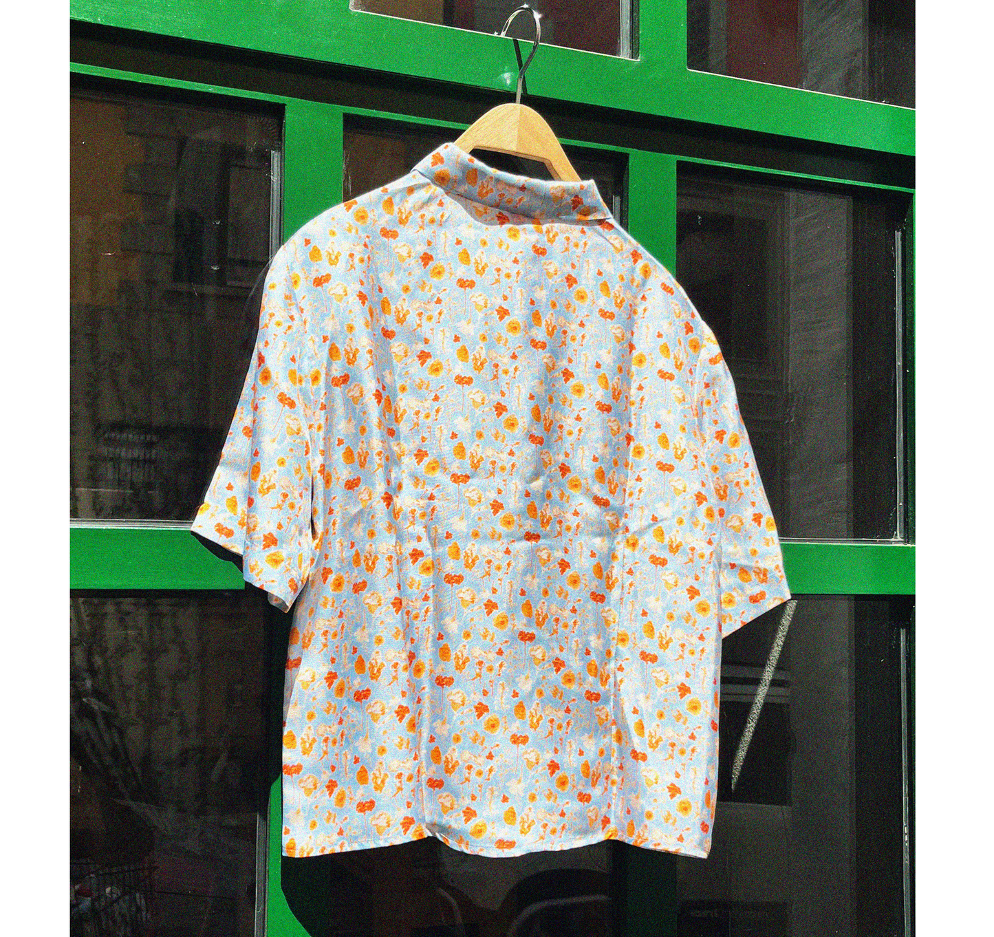 Camicia Sfondo "Fiore Bicolor Arancio"