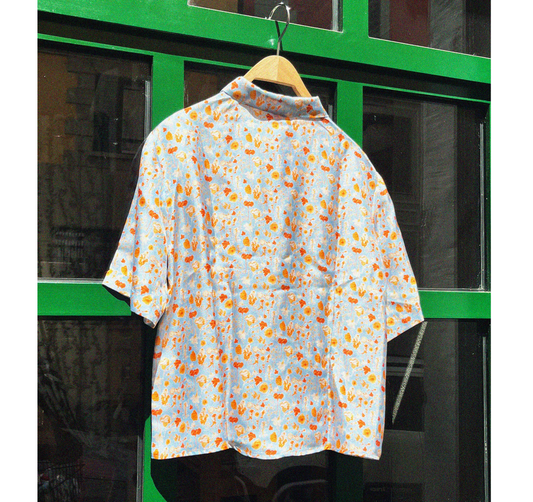Camicia Sfondo "Fiore Bicolor Arancio"