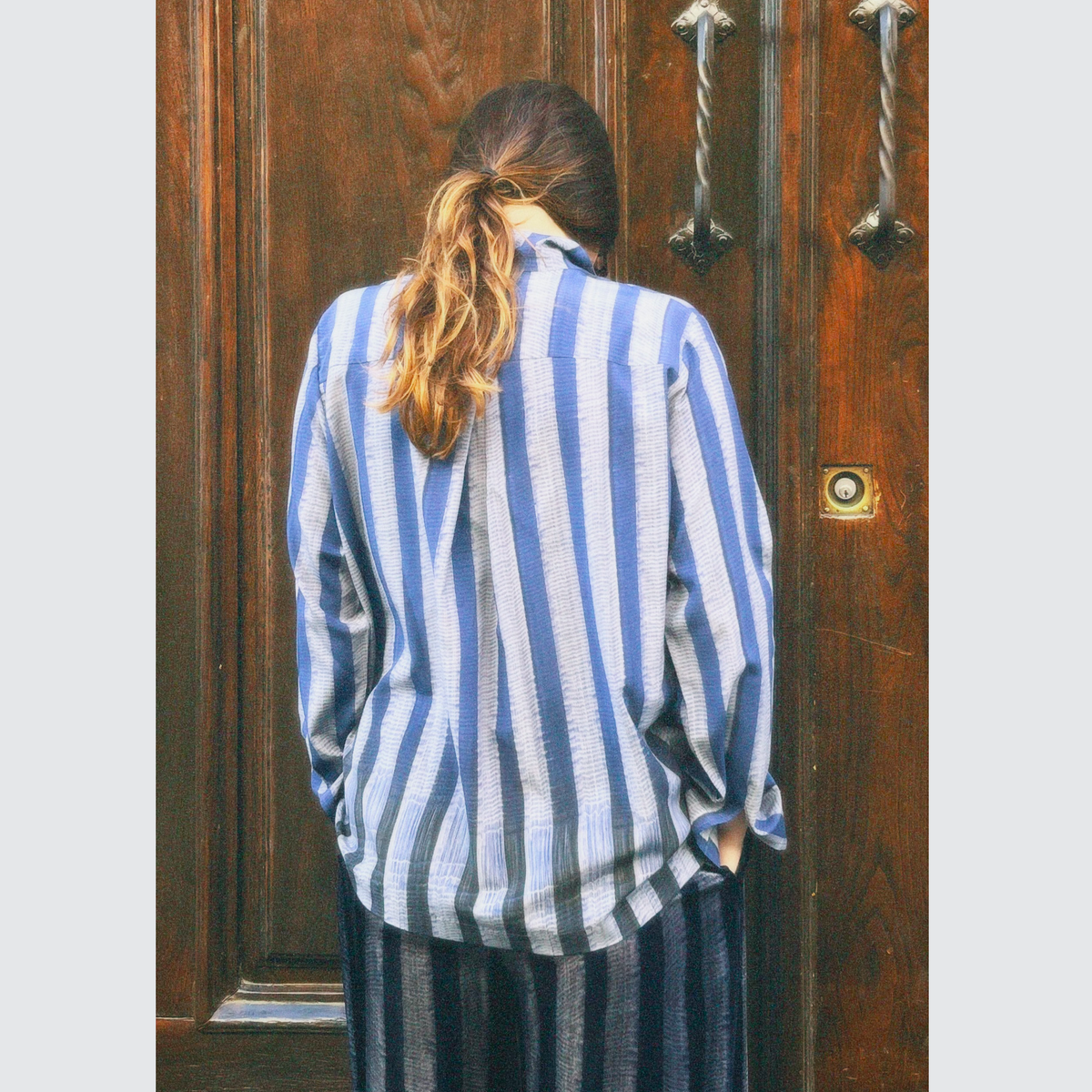 Camicia Sfondo "Riga Indaco"