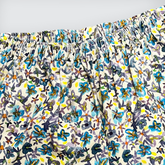 Pantalone Coulisse "Fiore Acquerello Bluette"