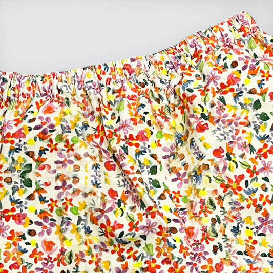 Pantalone Coulisse "Fiore Acquerello Rosso"