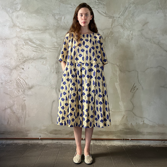 Martina Dress "Alberelli Blu"
