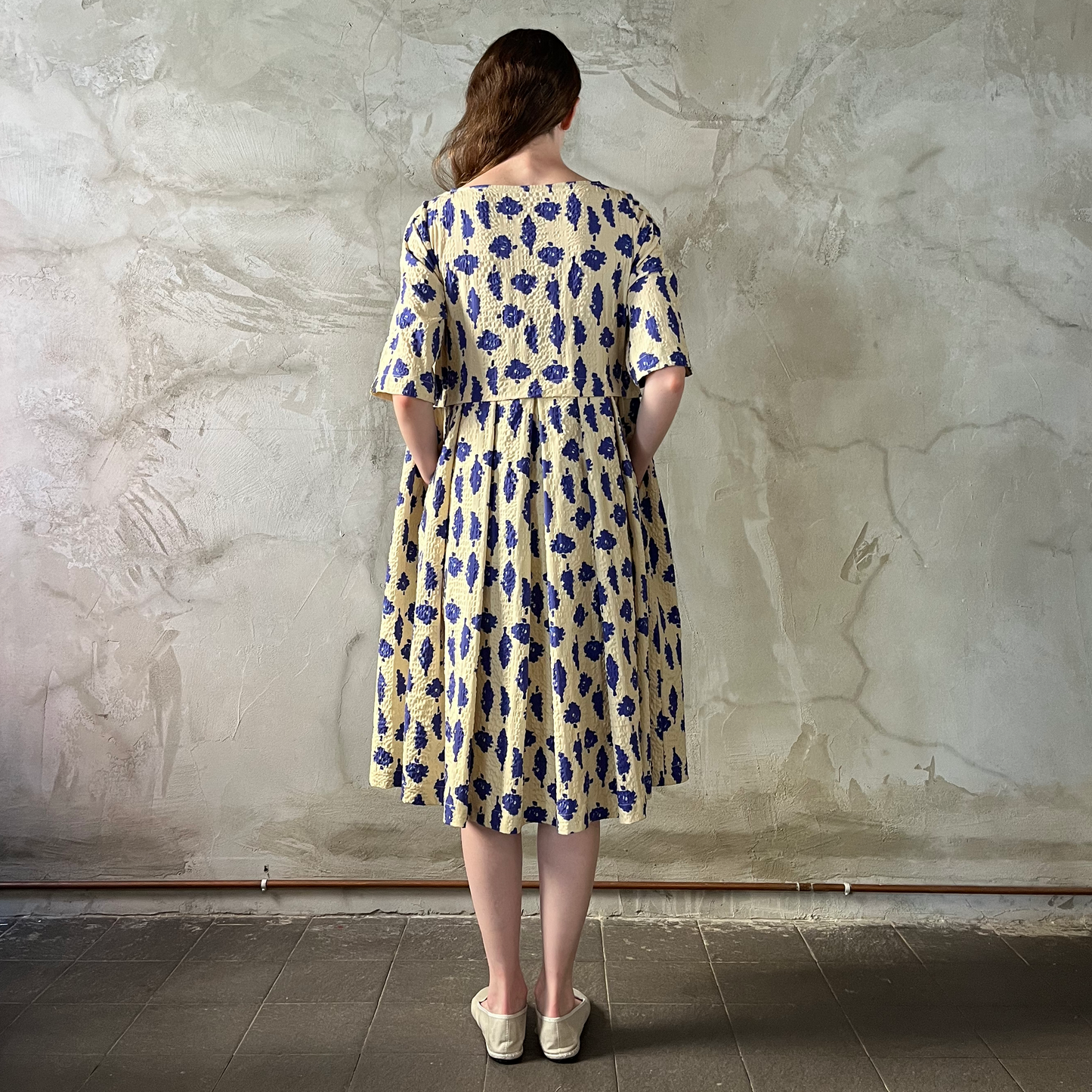 Martina Dress "Alberelli Blu"