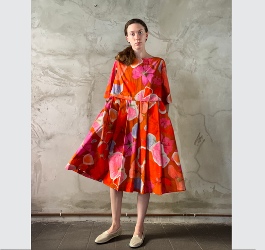 Martina Dress "Collage Mattone"