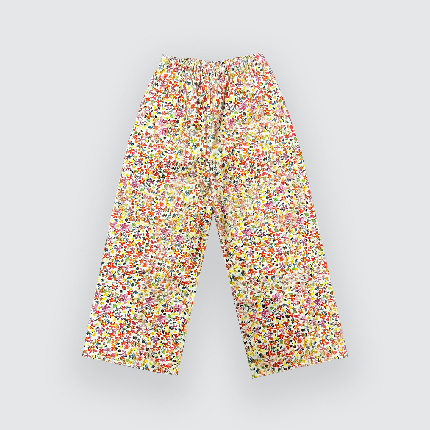 Pantalone Coulisse "Fiore Acquerello Rosso"