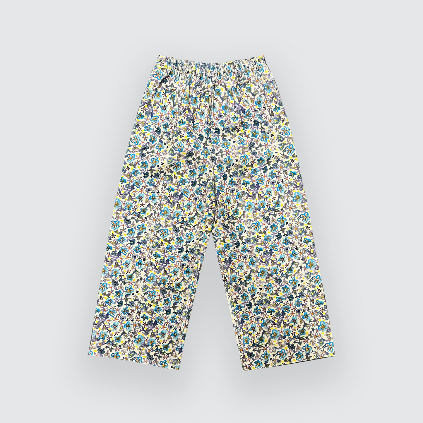 Pantalone Coulisse "Fiore Acquerello Bluette"