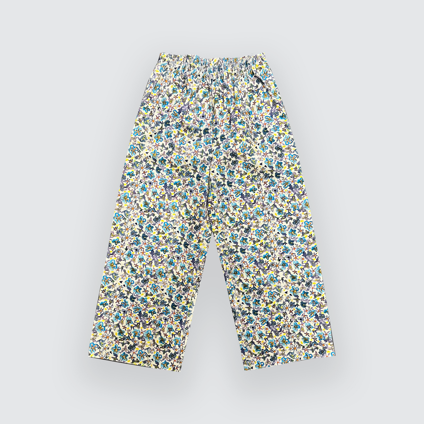 Pantalone Coulisse "Fiore Acquerello Bluette"