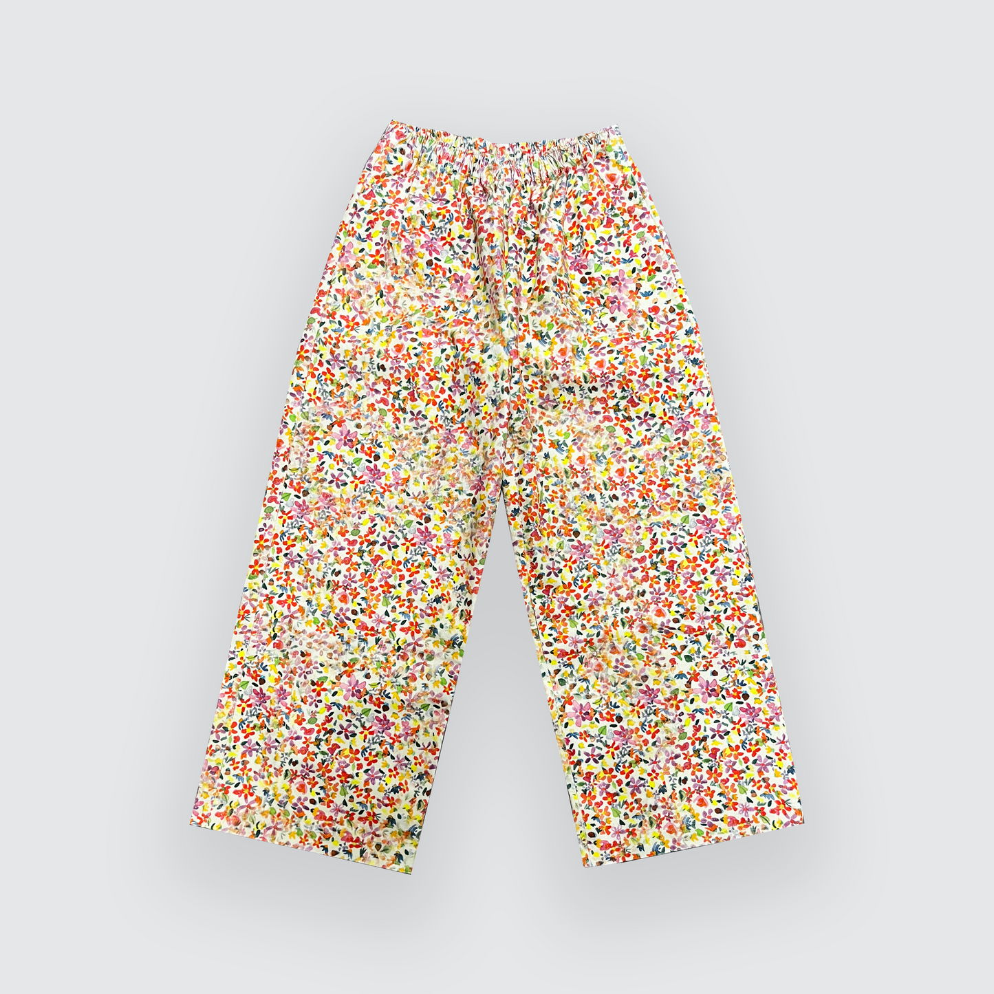 Pantalone Coulisse "Fiore Acquerello Rosso"