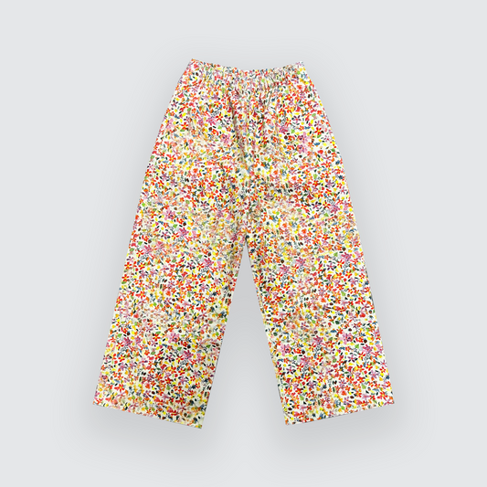Pantalone Coulisse "Fiore Acquerello Rosso"