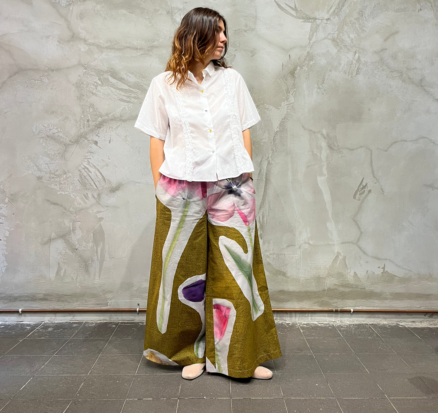 Pantalone Svasatino "Collage Bulbi"