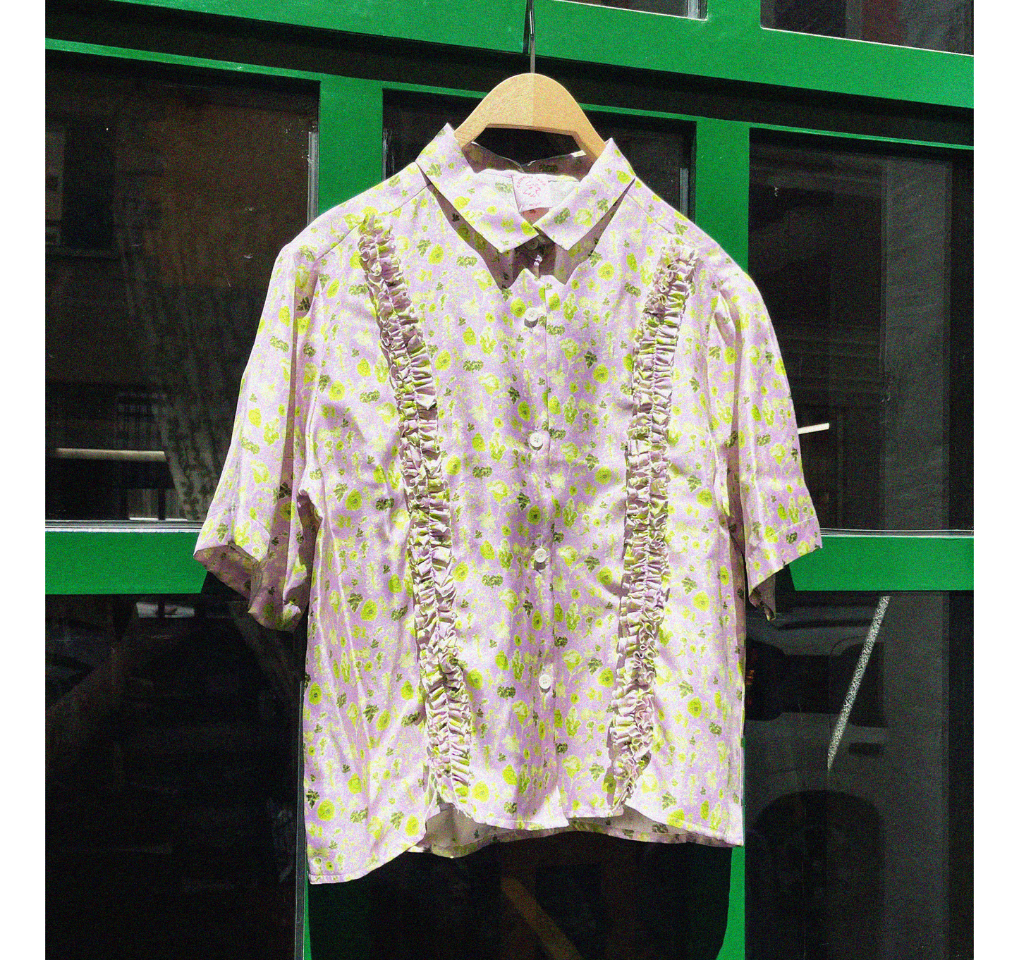 Camicia Ruches "Fiore Bicolor Acido"