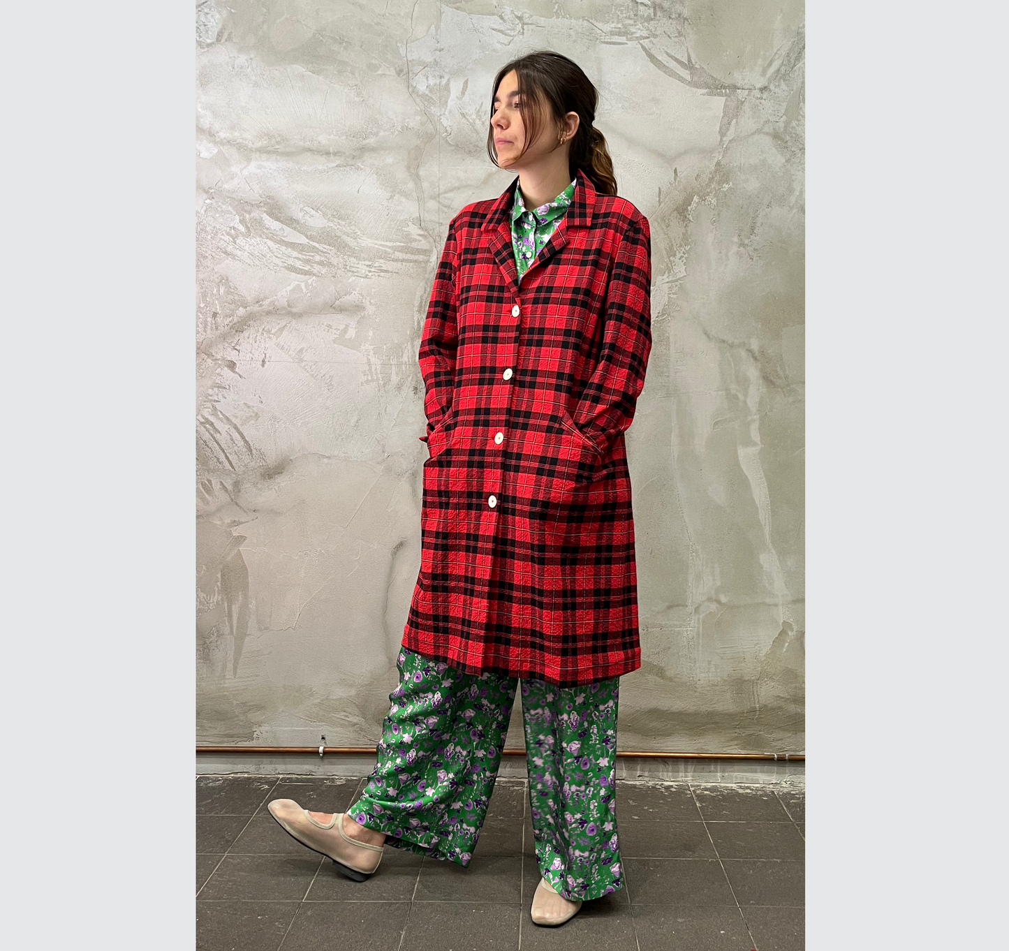 Spolverino "Tartan Rosso"